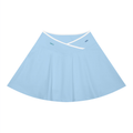 Halter Color Block Yoga Sports Bra & Color Block A-Line Skirt
