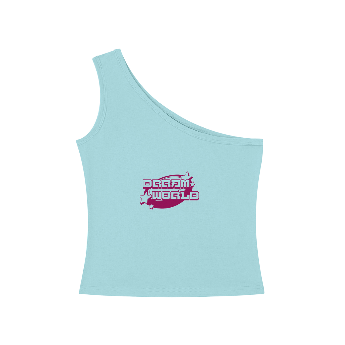 Dream World's  One-Shoulder Crop Tank Top