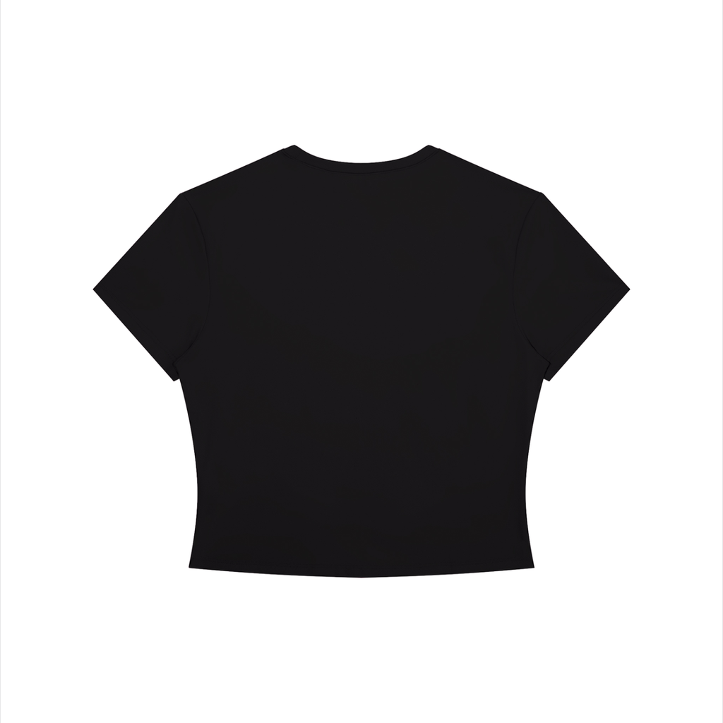 "HOOCHIEFIED" Crewneck Crop T-Shirt