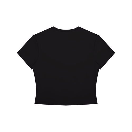 "HOOCHIEFIED" Crewneck Crop T-Shirt
