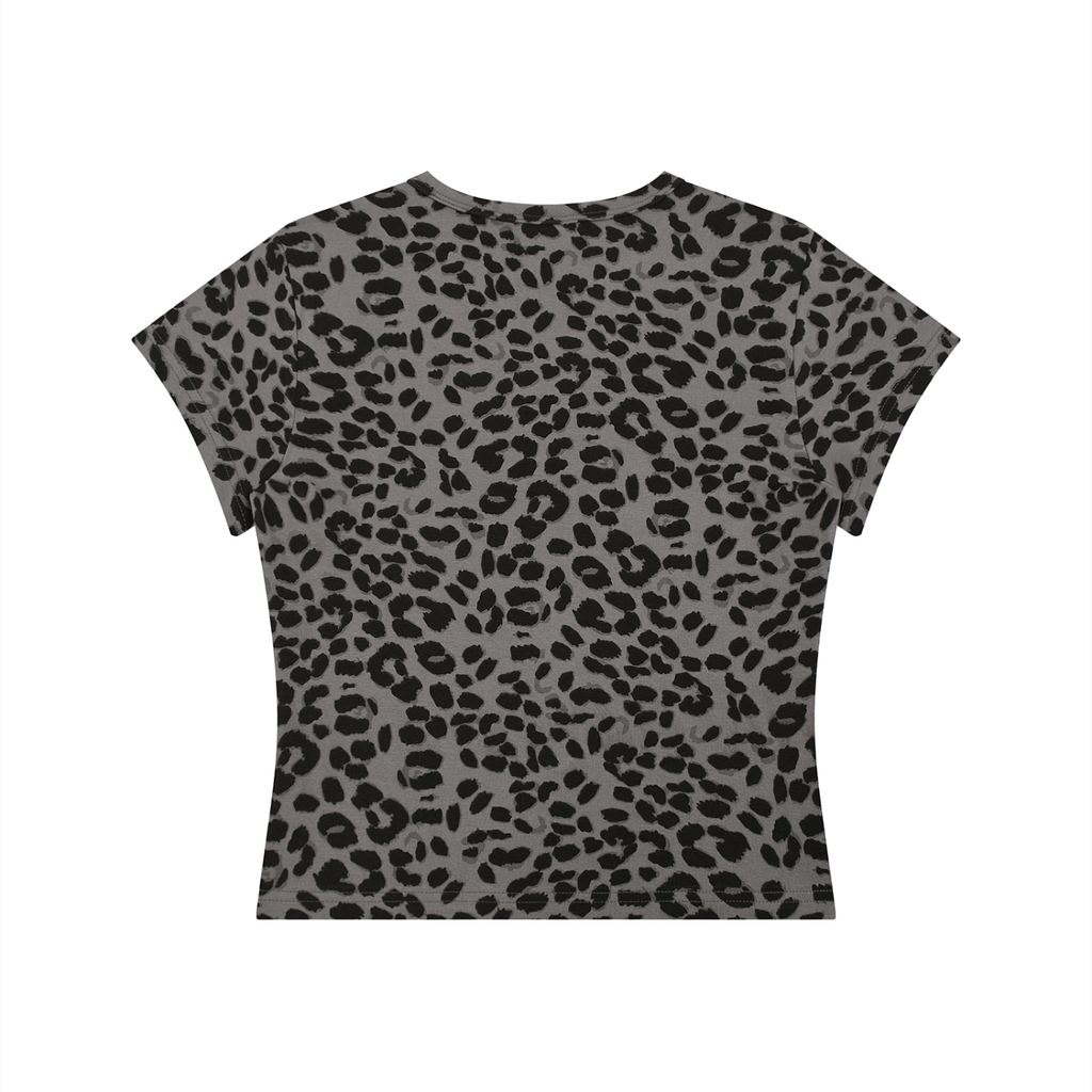 "I - AM MY OWN MUSE"  Leopard Print Crop T-Shirt