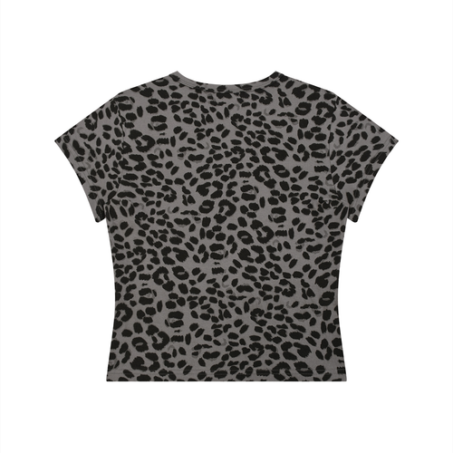 "I - AM MY OWN MUSE"  Leopard Print Crop T-Shirt