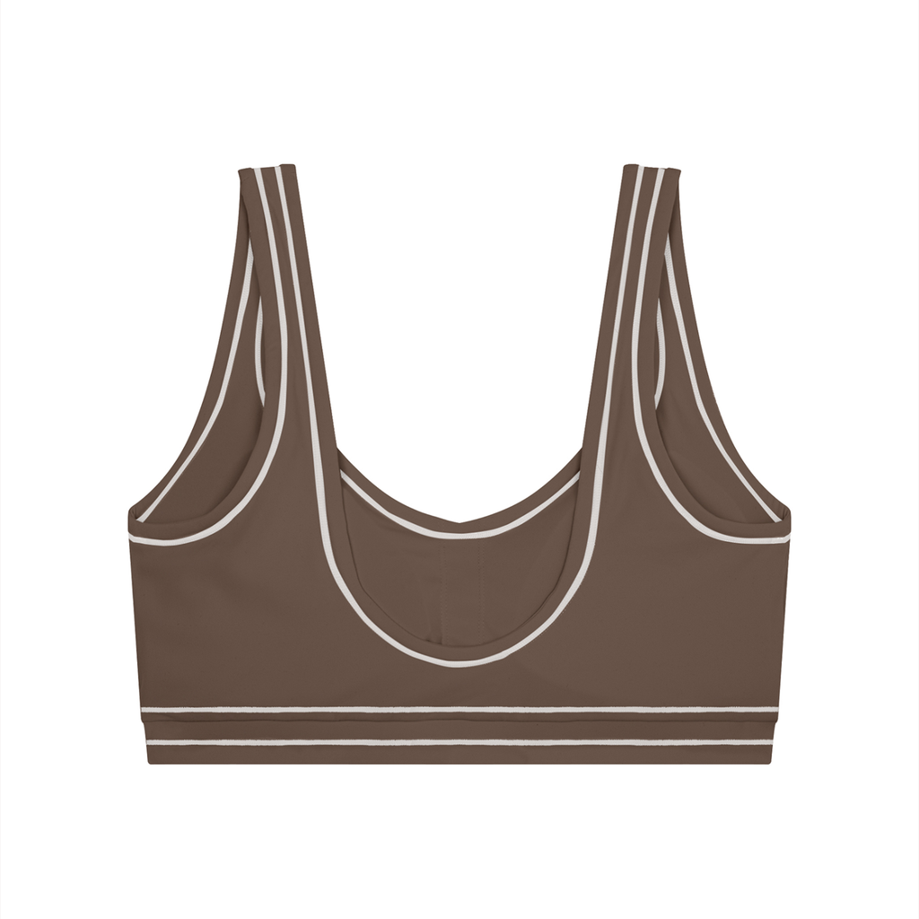 Topstitched Yoga Sports Bra & High-Rise Topstitched  Leggings Set