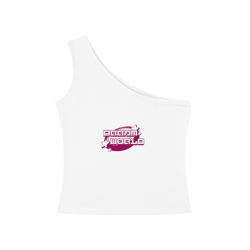 Dream World's  One-Shoulder Crop Tank Top
