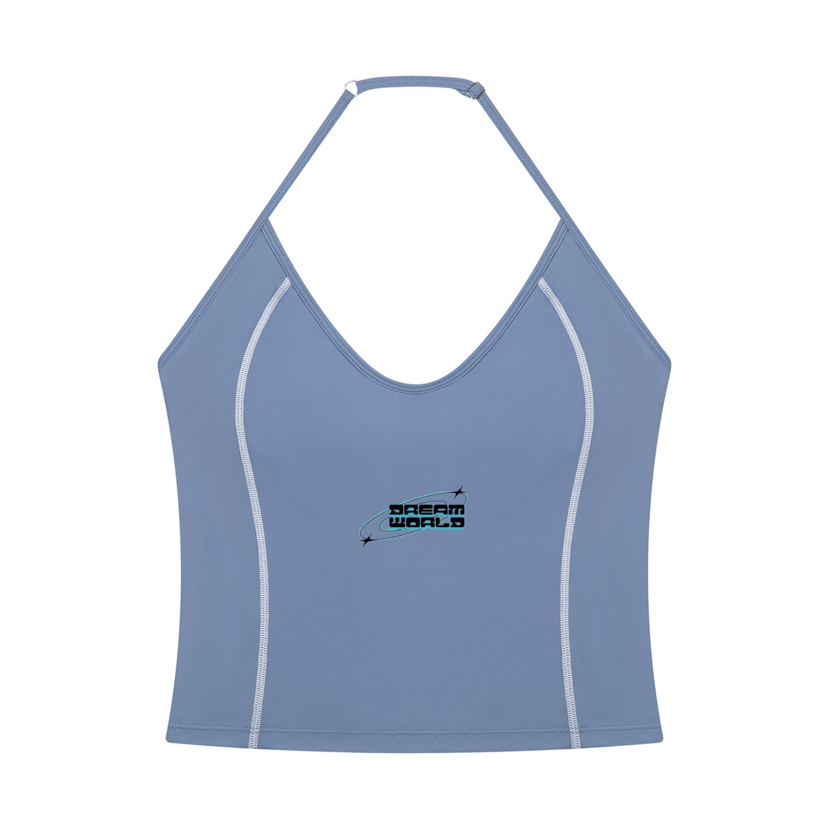 Halter Neck Yoga Tank Top & High Waisted Yoga Biker Shorts