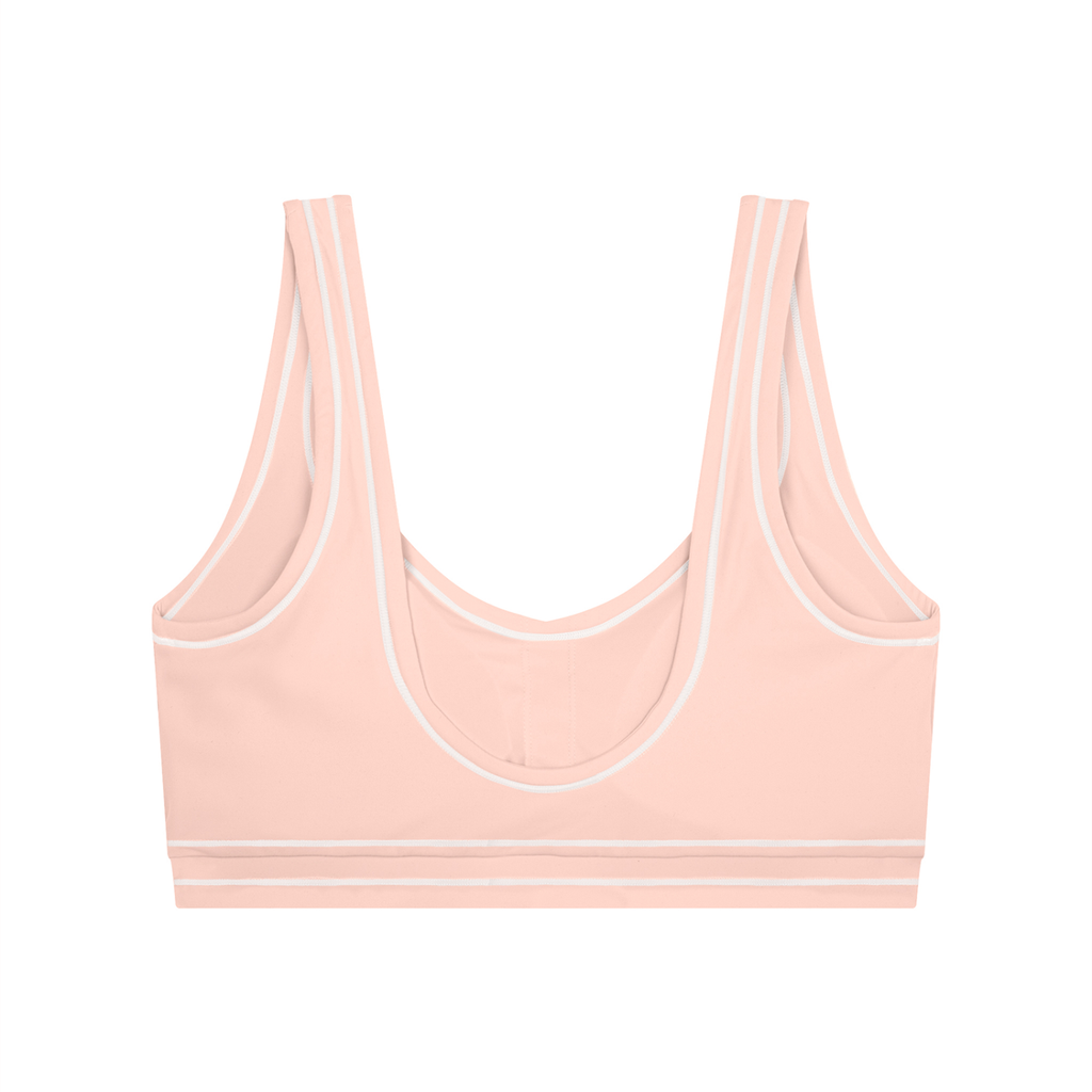 Topstitched Yoga Sports Bra & High-Rise Topstitched  Leggings Set