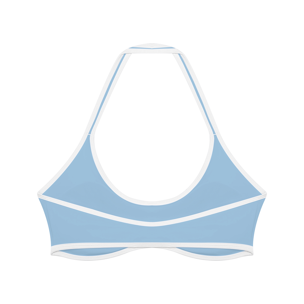 Halter Color Block Yoga Sports Bra & Color Block A-Line Skirt