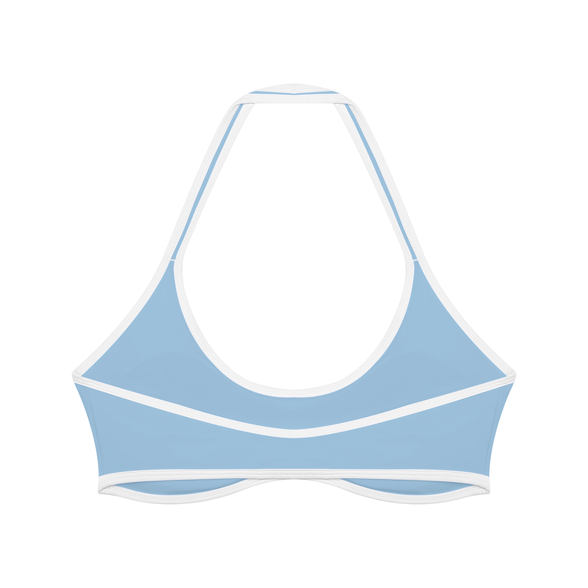 Halter Color Block Yoga Sports Bra & Color Block A-Line Skirt