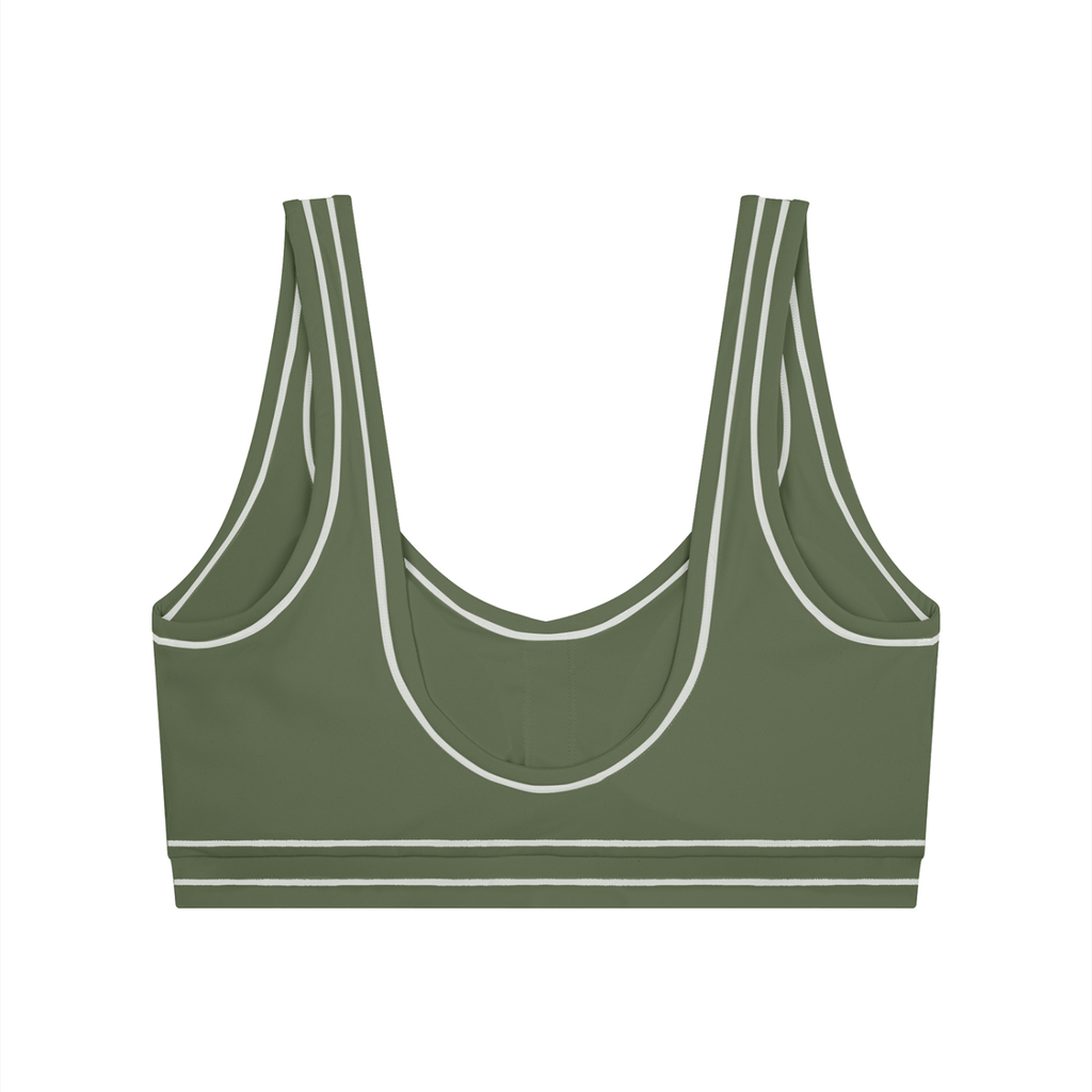 Topstitched Yoga Sports Bra & High-Rise Topstitched  Leggings Set