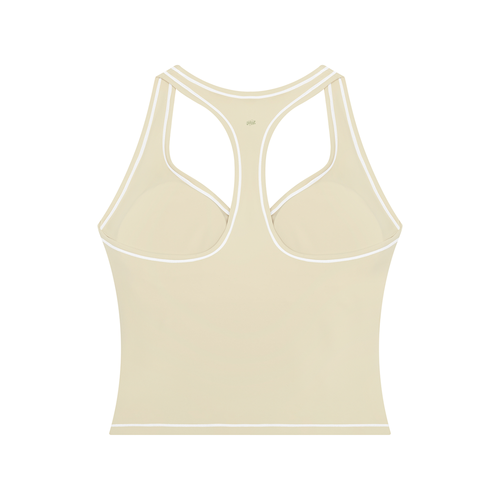 Topstitching Yoga Tank Top & High-Rise Flared Yoga Pants Set