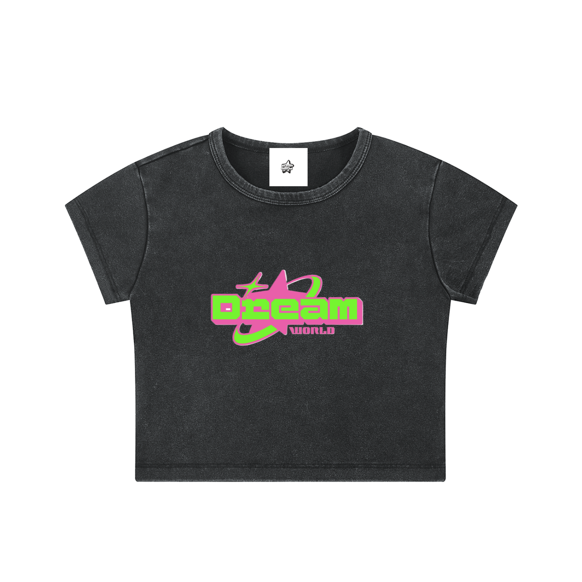 Dream World's Snow Washed Crop Top