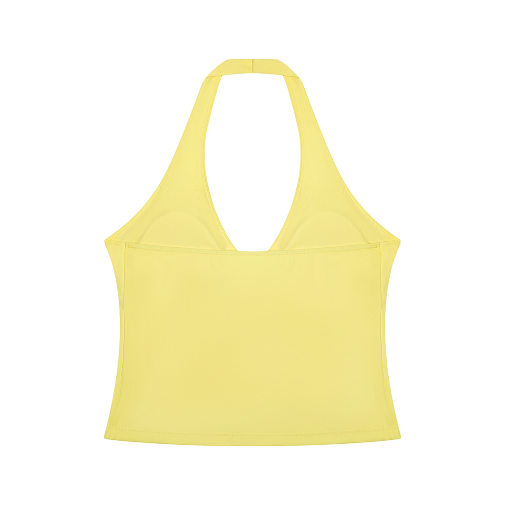 Ruched Halter Yoga Tank Top with Crop Yoga Sports Jacket & Leggings