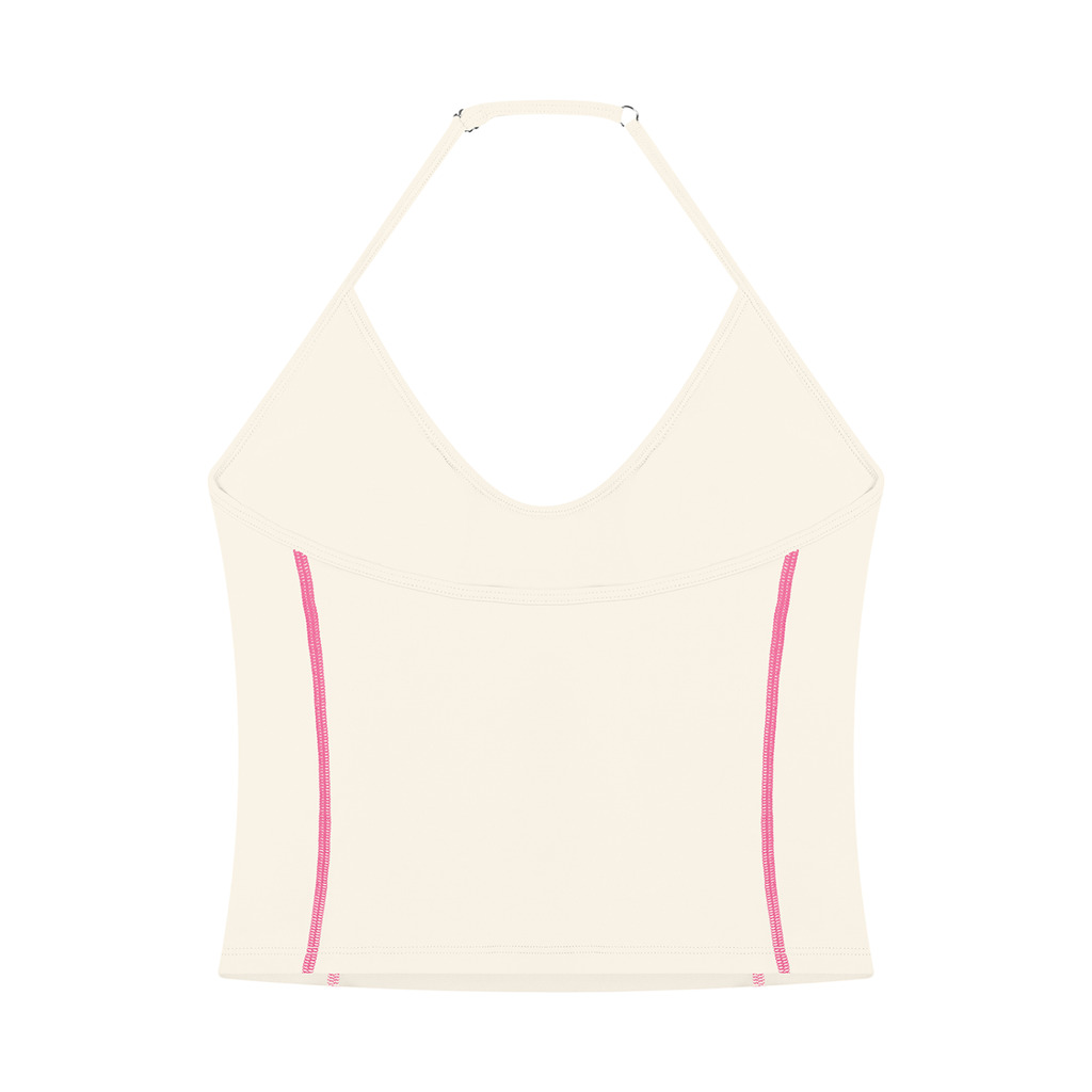 Halter Neck Yoga Tank Top & High Waisted Yoga Biker Shorts