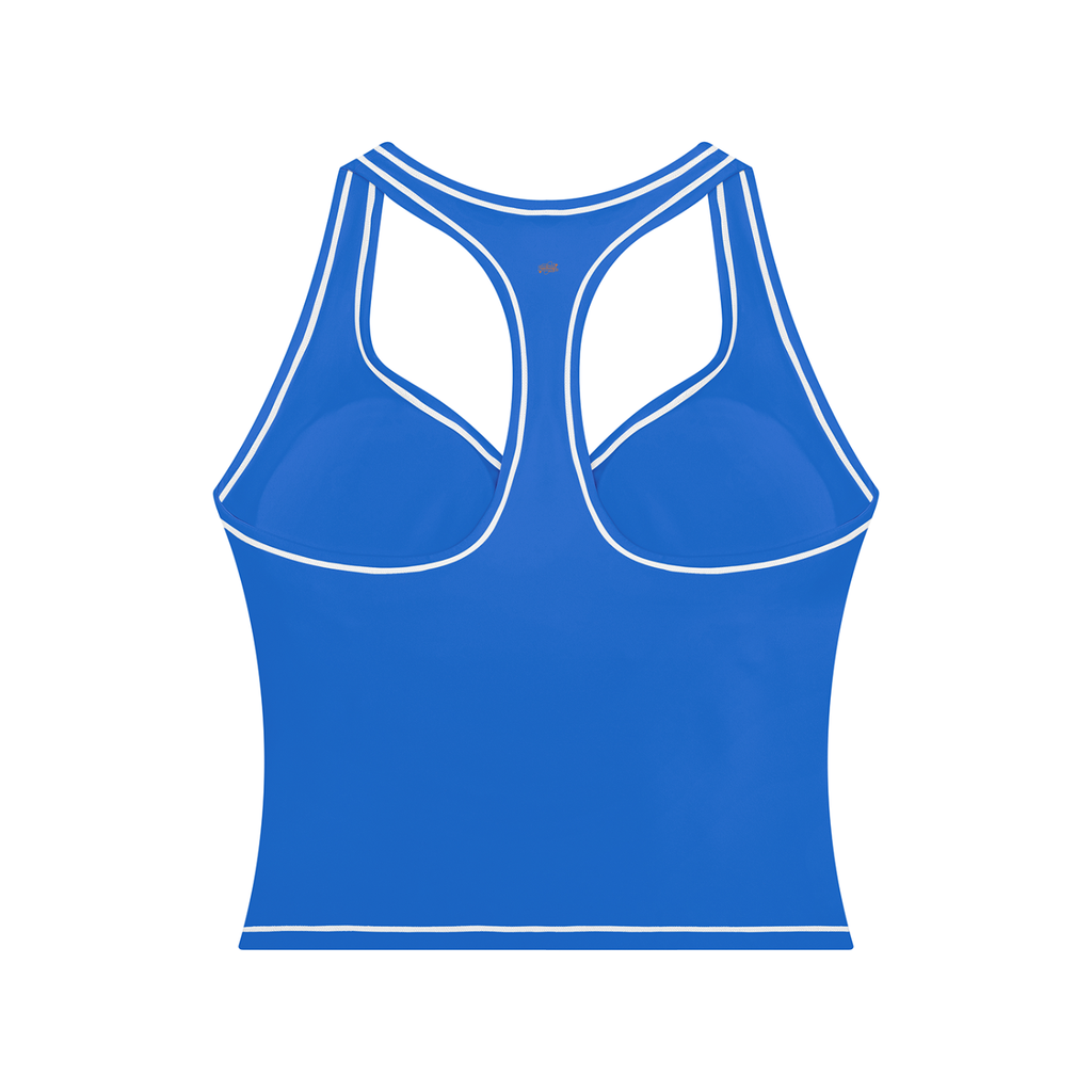 Topstitching Yoga Tank Top & High-Rise Flared Yoga Pants Set