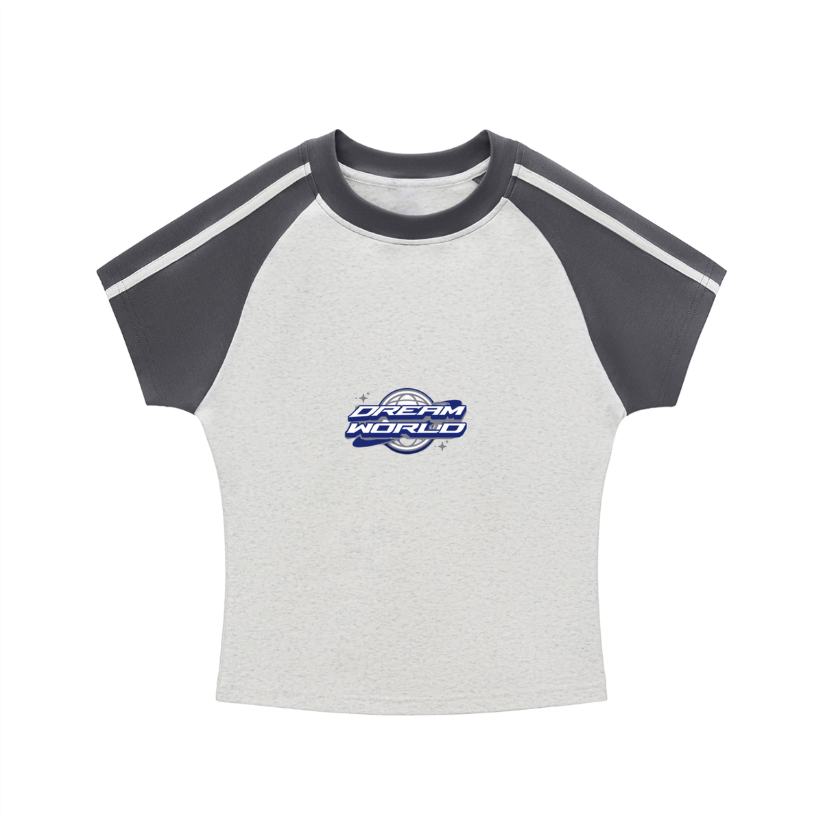 Dream World's Contrast Stripes Bodycon Raglan  Sleeve T-Shirt