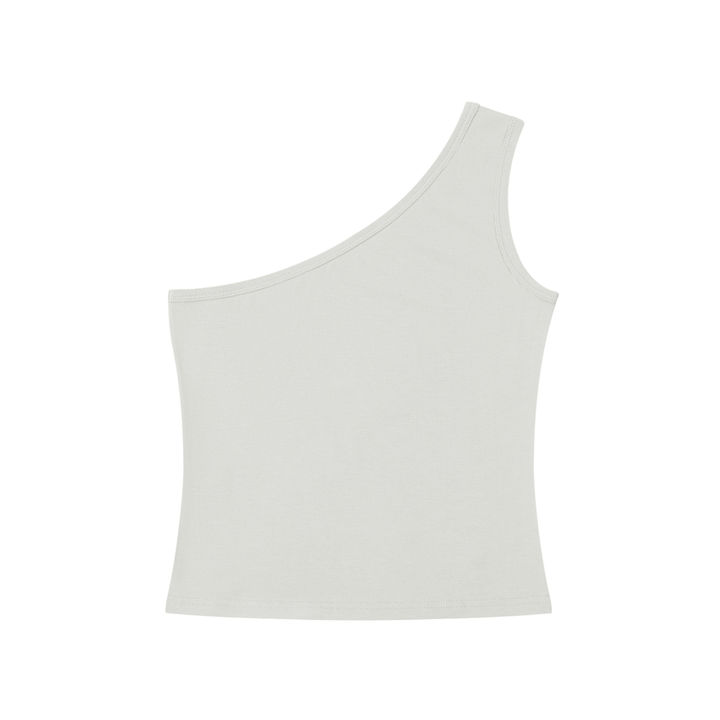 Dream World's  One-Shoulder Crop Tank Top