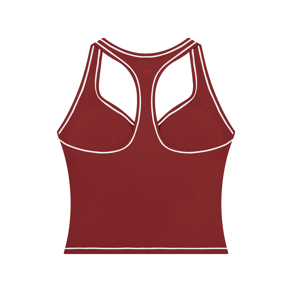 Topstitching Yoga Tank Top & High-Rise Flared Yoga Pants Set