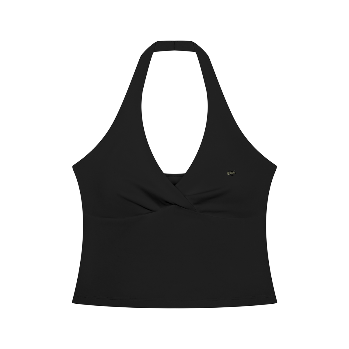 Ruched Halter Yoga Tank Top with Crop Yoga Sports Jacket & Leggings