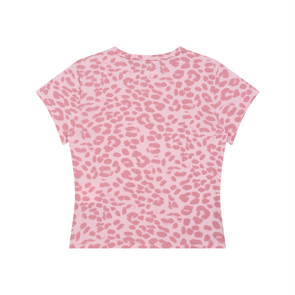 "DUH!" Leopard Print Crop T-Shirt