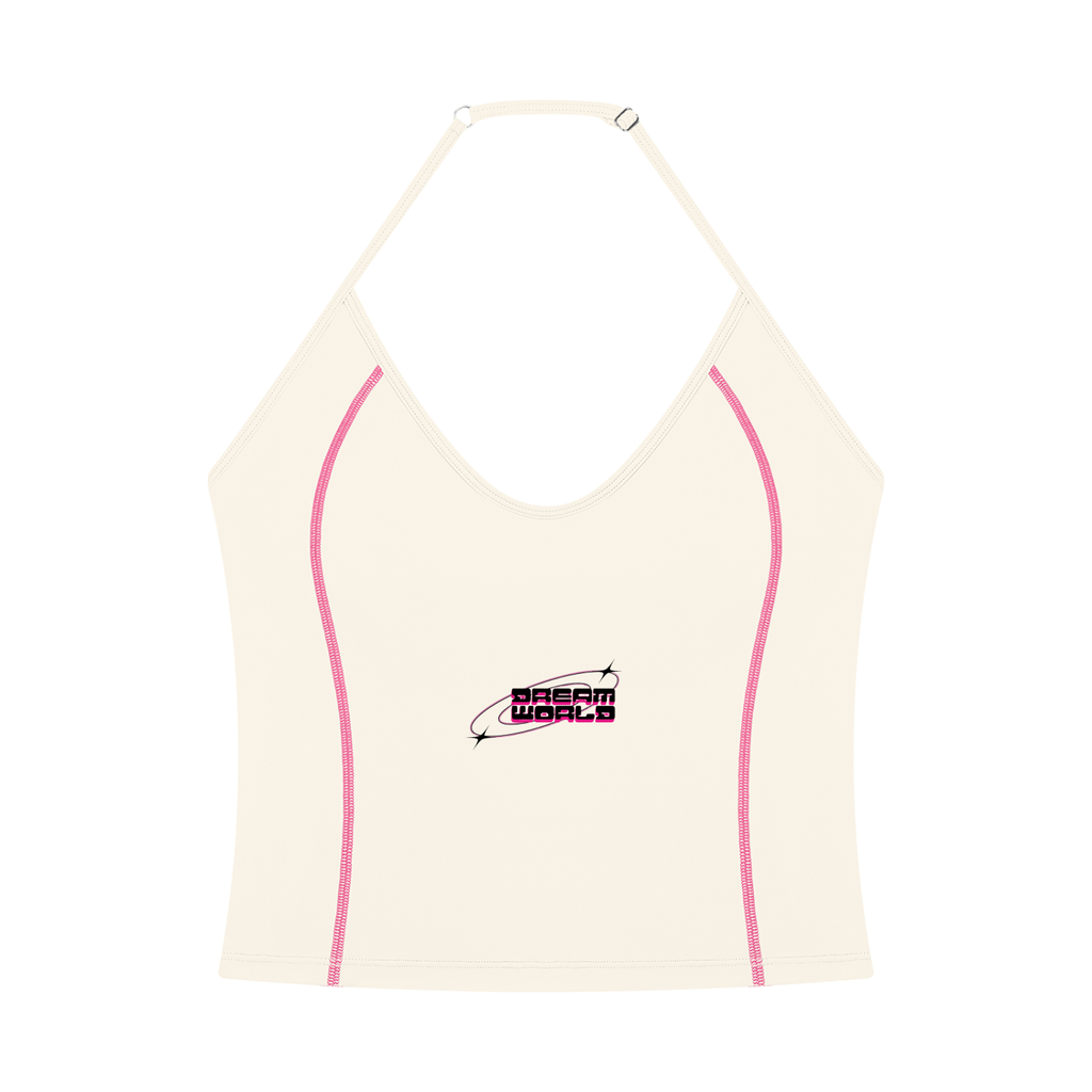 Halter Neck Yoga Tank Top & High Waisted Yoga Biker Shorts