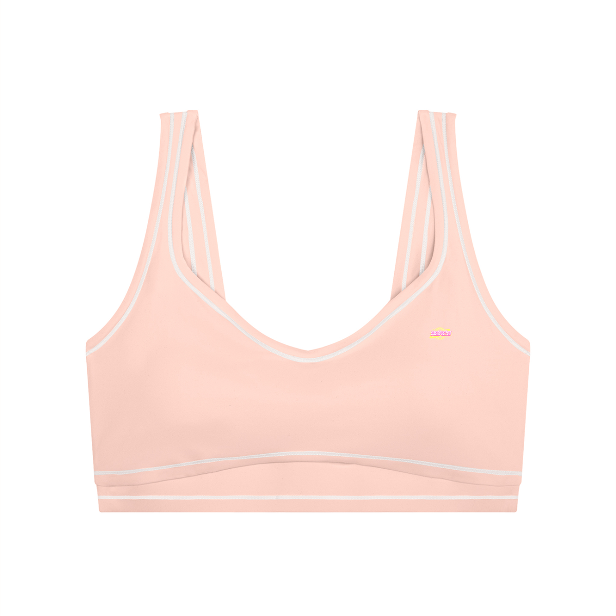 Topstitched Yoga Sports Bra & High-Rise Topstitched  Leggings Set