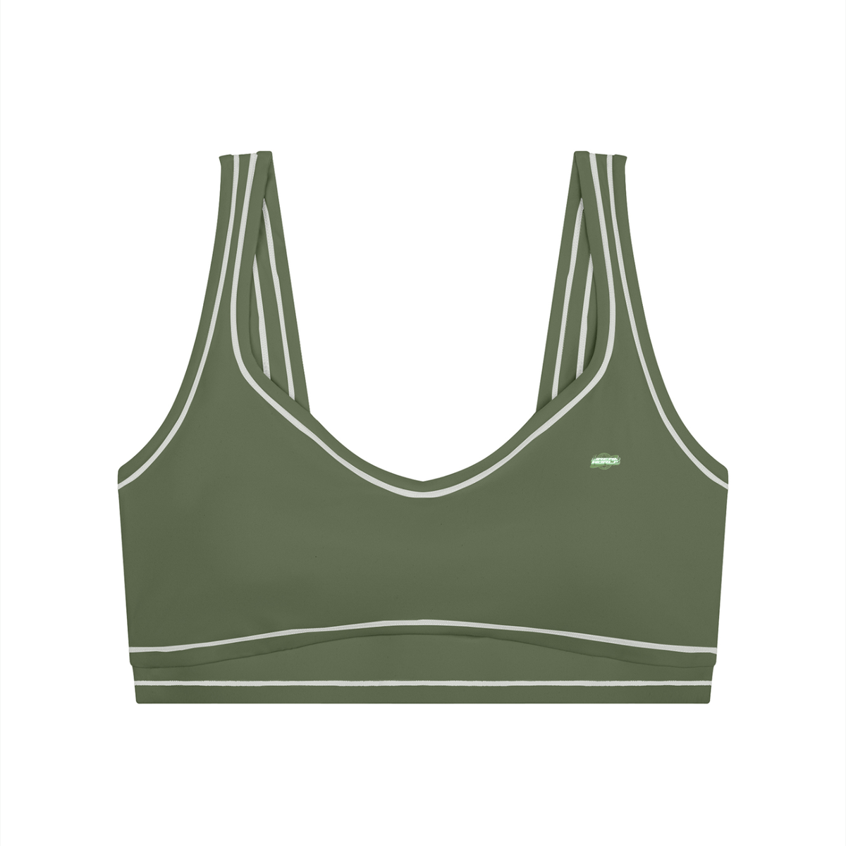 Topstitched Yoga Sports Bra & High-Rise Topstitched  Leggings Set
