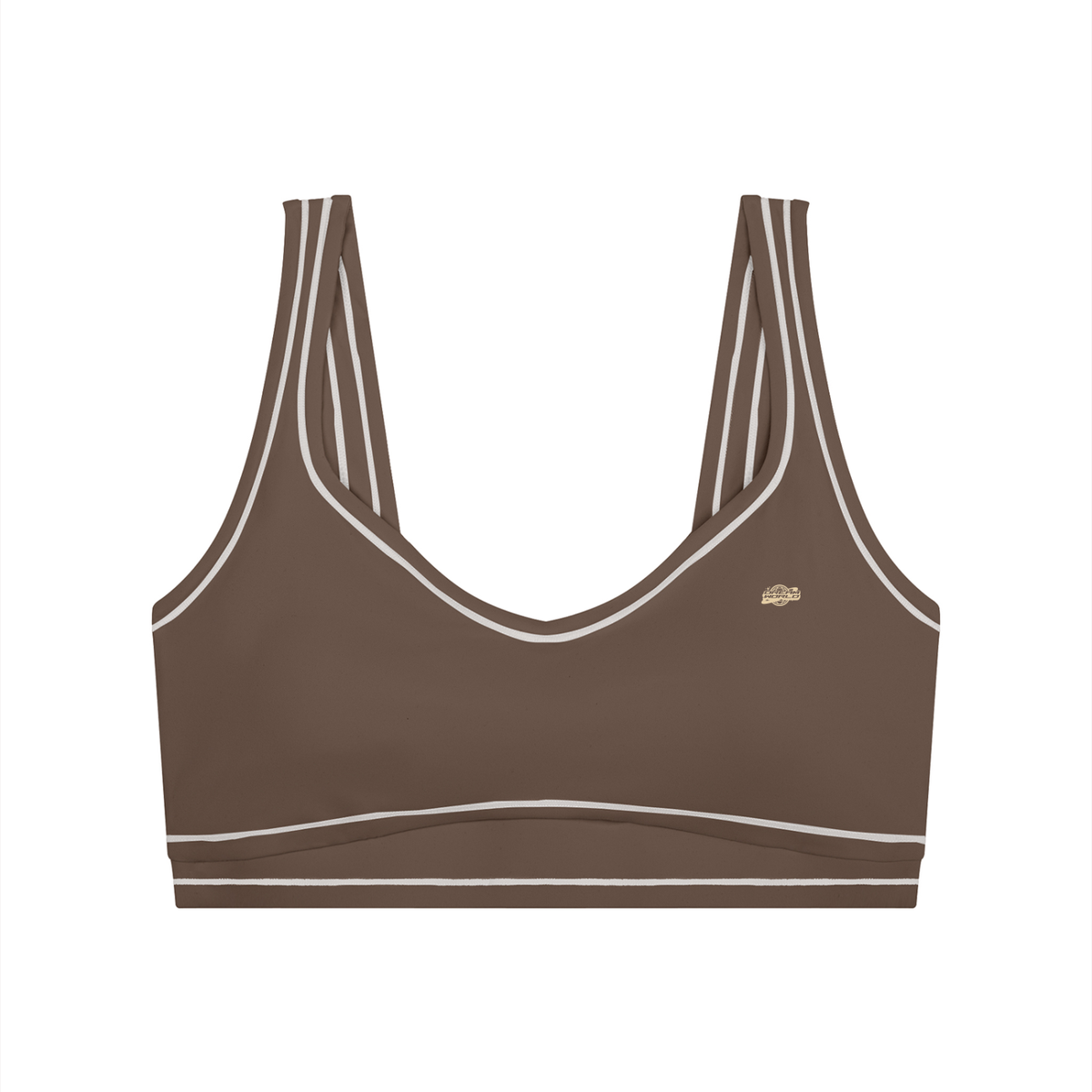 Topstitched Yoga Sports Bra & High-Rise Topstitched  Leggings Set