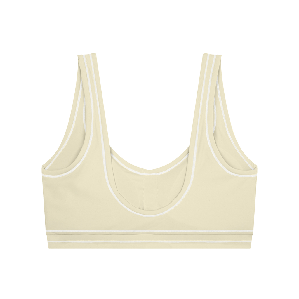 Topstitched Yoga Sports Bra & High-Rise Topstitched  Leggings Set