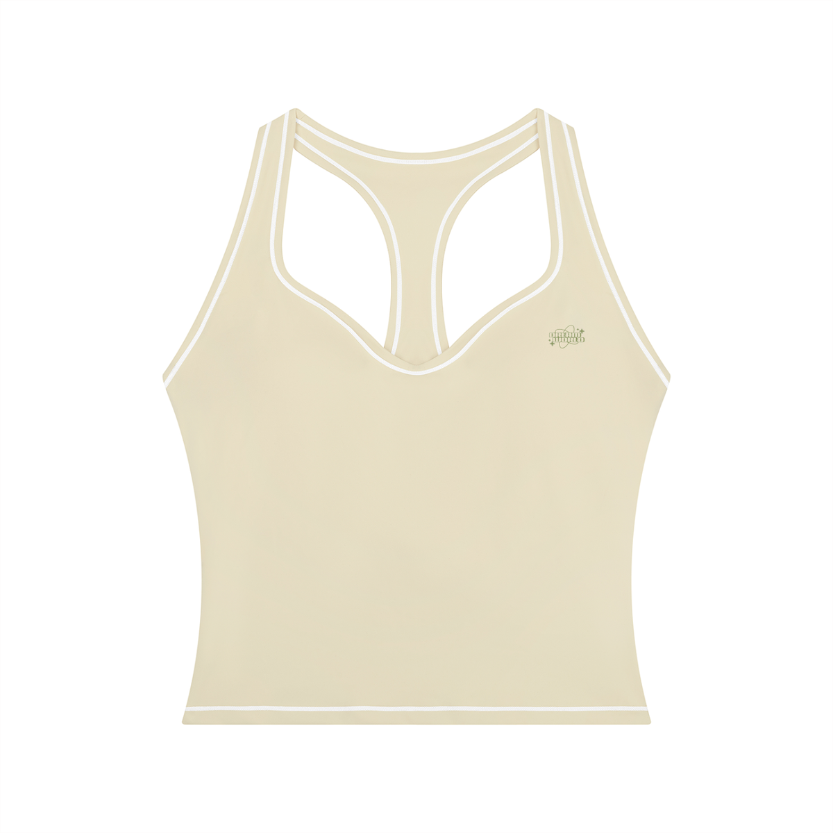 Topstitching Yoga Tank Top & High-Rise Flared Yoga Pants Set