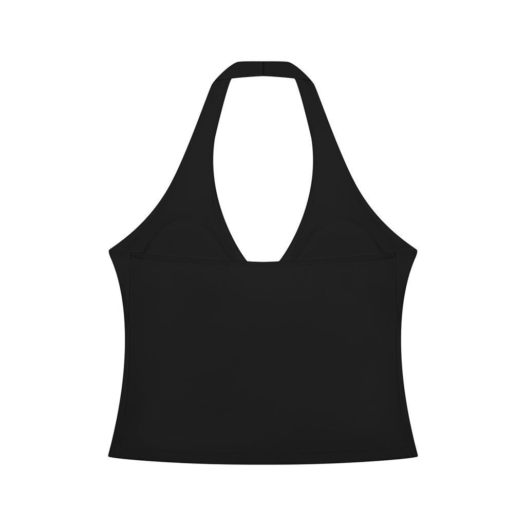 Ruched Halter Yoga Tank Top with Crop Yoga Sports Jacket & Leggings