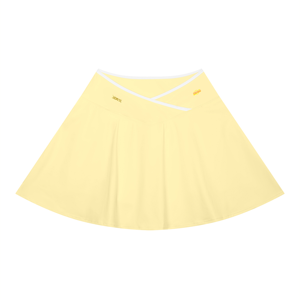 Halter Color Block Yoga Sports Bra & Color Block A-Line Skirt