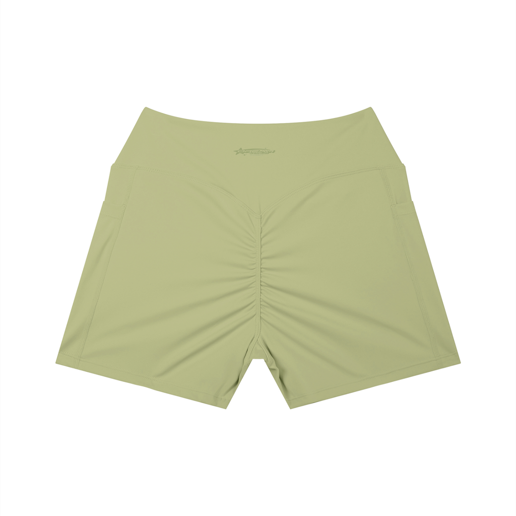 Full-Zip Sports Jacket & High-Rise Pocket Yoga Shorts Set