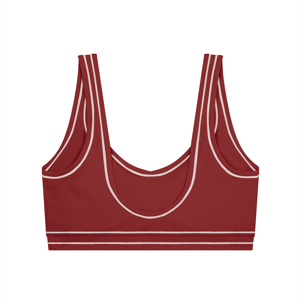 Topstitched Yoga Sports Bra & High-Rise Topstitched  Leggings Set