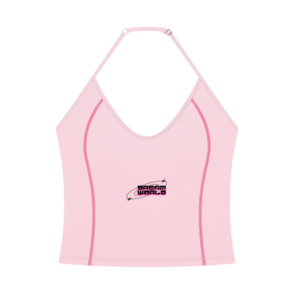 Halter Neck Yoga Tank Top & High Waisted Yoga Biker Shorts