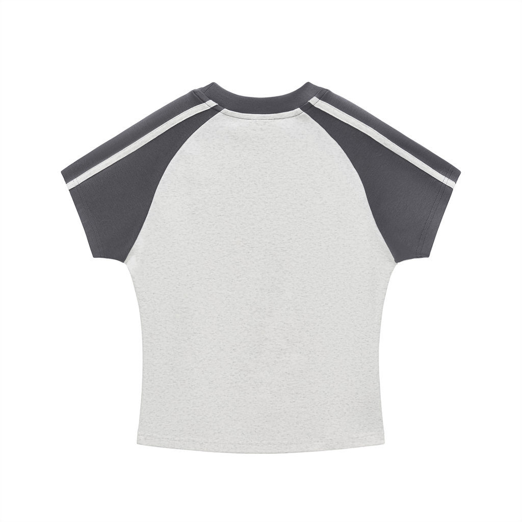 Dream World's Contrast Stripes Bodycon Raglan  Sleeve T-Shirt